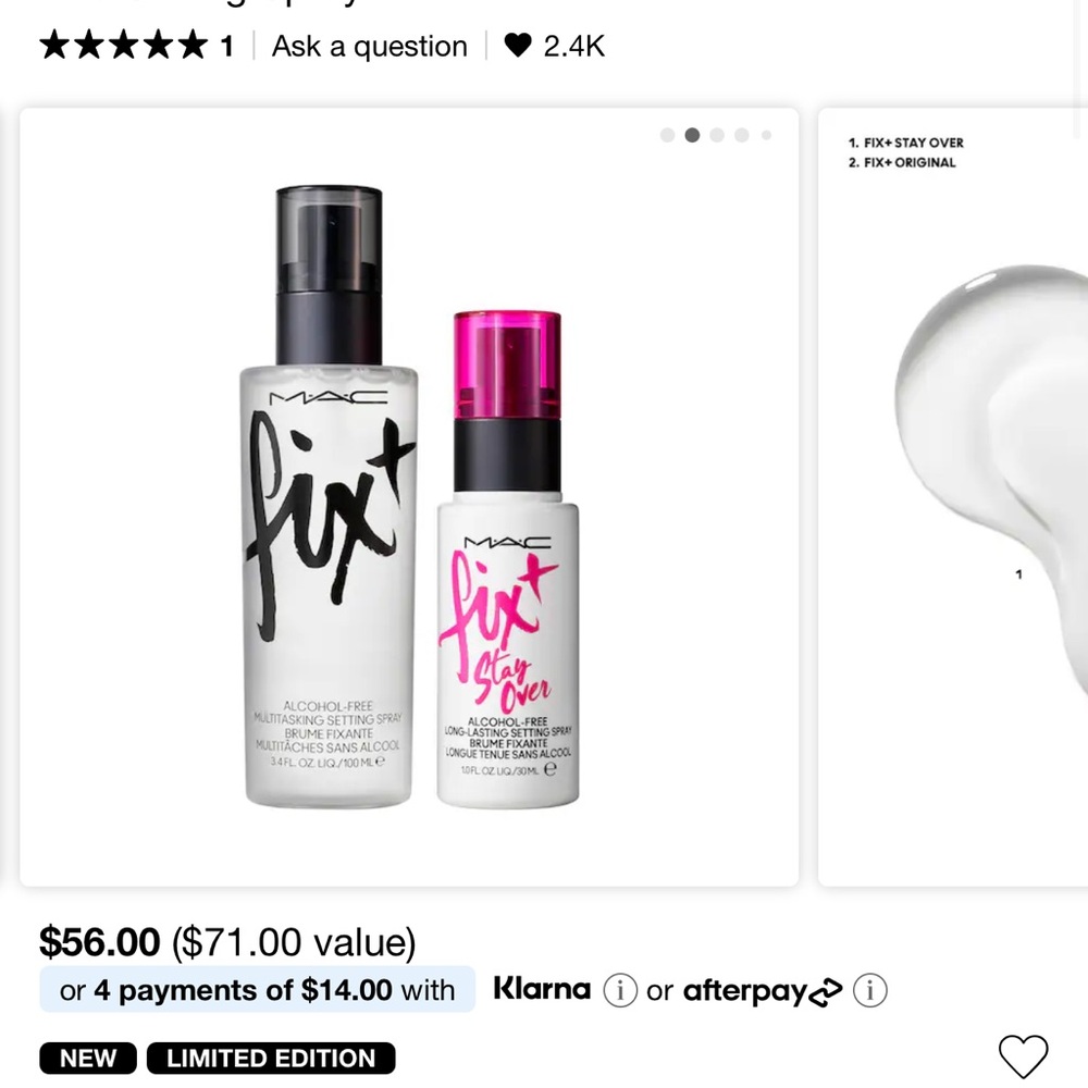 MAC Cosmetics Fix+ Mini Setting Spray Duo - Picture 2 of 3